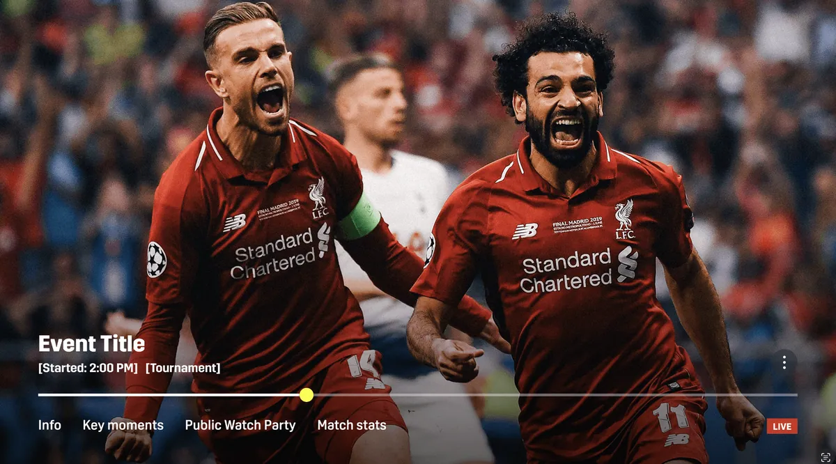 DAZN Android TV App project imagery