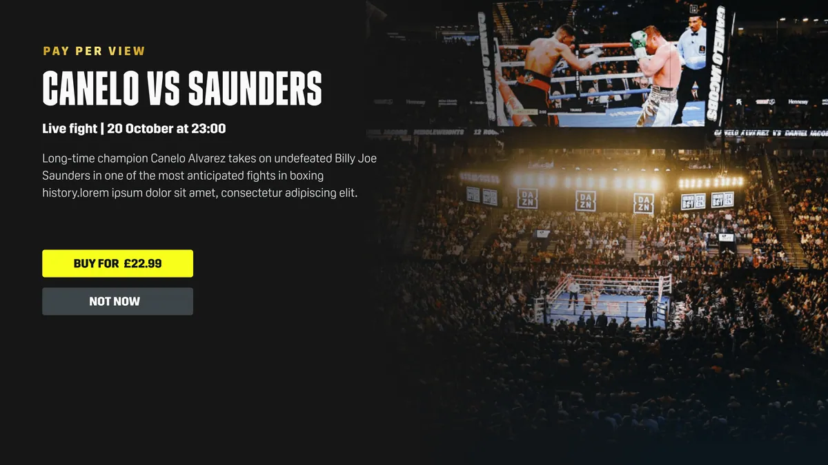 DAZN Android TV App project imagery
