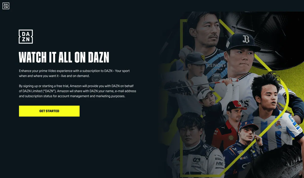 DAZN x Amazon Prime project imagery