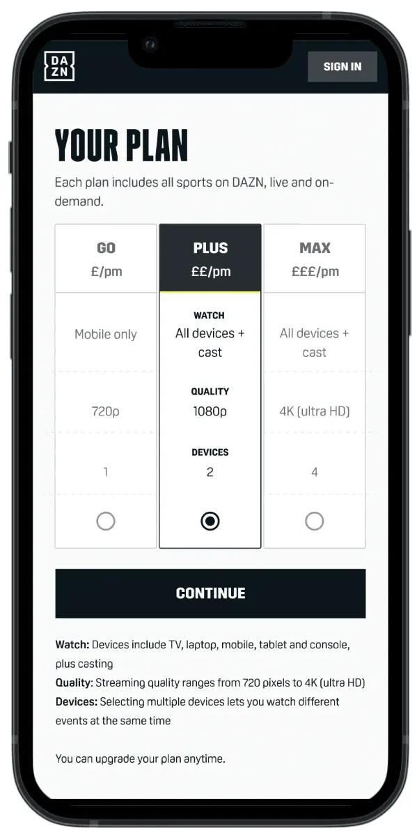 Launching DAZN's Subscriptions: Testing diverging concepts (1 of 2)
