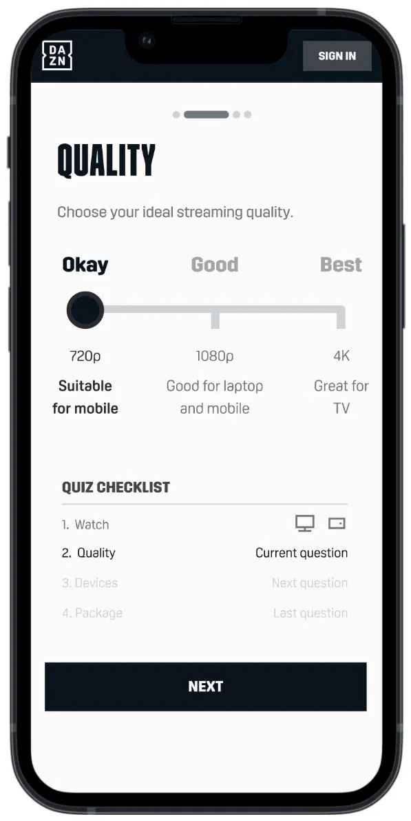 Launching DAZN's Subscriptions: Testing diverging concepts (2 of 2)